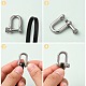 304 Stainless Steel D-Ring Anchor Shackle Clasps(STAS-H447-02P)-4