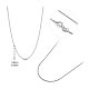 SHEGRACE Rhodium Plated 925 Sterling Silver Box Chain Necklaces(JN736A)-2