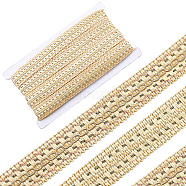 Polyester Braid Trimming, for Curtain Decoration Costume, Light Khaki, 26x2mm, about 12m/card(OCOR-WH0085-04A)