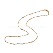 Ion Plating(IP) 304 Stainless Steel Satellite Chain Necklace for Men Women, Golden, 17.87 inch(45.4cm)(STAS-B039-13G)