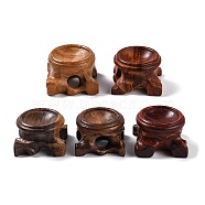 Wood Crystal Ball Display Bases, Crystal Sphere Display Stand, Coconut Brown, 36x35x23mm(WOOD-A023-03)