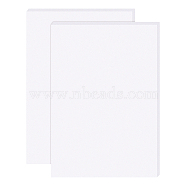 Silicone Single Side Board, with Adhesive Back, Rectangle, White, 30x21x0.2cm(AJEW-BC0006-20)