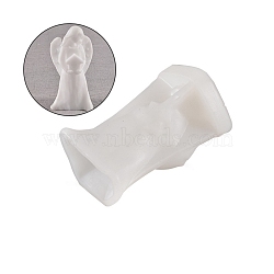 DIY Angel Figurine Statue Silicone Molds, Portrait Sculpture Resin Casting Molds, for UV Resin, Epoxy Resin Craft Making, House Pattern, 51x73x115mm, Inner Diameter: 50x65x114mm(DIY-A035-03A)