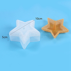 Food Grade Silicone Jewelry Tray Holder Molds, Resin Casting Coaster Molds, For UV Resin, Epoxy Resin Craft Making, Star, 100x50mm(PW-WG81772-03)