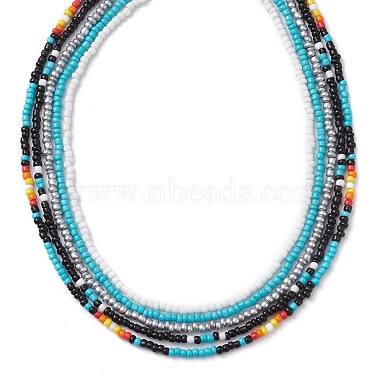 Glass Bead Necklaces for Women(NJEW-JN04674)-4