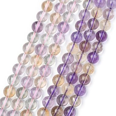8mm Mixed Color Round Ametrine Beads