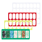 4Pcs 4 Styles Acrylic Divider Board, Rectangle, Mixed Color, 69~157.5x203x2.5mm, Inner Diameter: 50x25mm. 1pc/style(AJEW-NB0005-95)