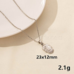 Minimalist Stainless Steel Skull Pendant Necklace for Women, Irregular Collarbone Chain(RX9725-9)