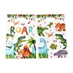50Pcs 2 Styles Dinosaur Printed Plastic Gift Storage Tote Bags, Party Favor Bags with Die-Cut Handles, Rectangle, Mixed Color, 25x16.5x0.01cm, about 25pcs/style(PL-CBAAD12-05)