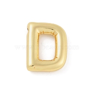 Rack Plating Brass Pendants, Long-Lasting Plated, Lead Free & Cadmium Free, Real 18K Gold Plated, Letter D, 18x13x4mm, Hole: 1.8mm(KK-A224-01D-G)