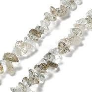 Natural Rutilated Quartz Beads Strands, Chip, 1~8x5~17x5~8mm, Hole: 0.9~1mm, 30.31~31.50''(77~80cm)(G-M205-86)