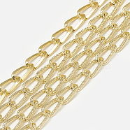 Unwelded Aluminum Curb Chains, Gold, 13x7x1.8mm(CHA-S001-057)