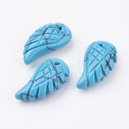 Synthetic Turquoise Pendants, Wing, 17~19x9~11x3~5mm, Hole: 1mm(G-E435-C-02)