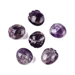 Natural Amethyst Footprint Figurines, for Home Office Desktop Decoration, 25~25.5x22.5~23x12~13.5mm(DJEW-N003-02B)