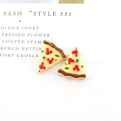 Flatback Resin Cabochons Accessories, For Resin Jewelry Making, Pizza, Colorful, 25.5x22.5mm(RESI-TAC0003-39)