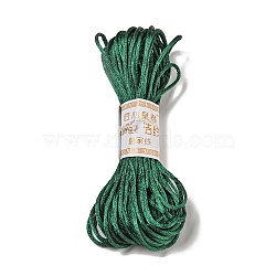 Polyester Embroidery Floss, Cross Stitch Threads, Dark Green, 2mm, 10m/bundle(OCOR-C005-B16)