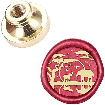 DIY Scrapbook, Brass Wax Seal Stamp, Animal Pattern, 25mm