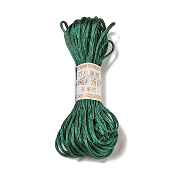 Polyester Embroidery Floss, Cross Stitch Threads, Dark Green, 2mm, 10m/bundle
