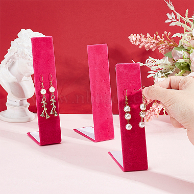 12-Hole Foldable Iron Cover Wool Earring Display Stands(AJEW-WH0250-87B)-3