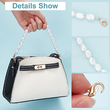 Elite 2Pcs Plastic Imitation Pearl Bead Bag Straps(FIND-PH0008-21)-3