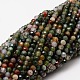 Faceted Natural Indian Agate Round Beads Strands(X-G-E318A-4mm-01)-1