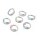 Rainbow Color Double Nose Ring for Single Piercing(AJEW-C010-02M-03)-1