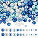 Cheriswelry 12 Stränge 12 Stil backen bemalte perlisierte Glasperlen runde Perlenstränge(HY-CW0001-02)-1