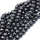 Chapelets de perles en spinelle noir naturel(G-D0010-12-8mm)-1