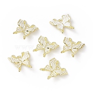 Alloy Enamel Pendants, Golden, Butterfly, White, 20x19x4mm, Hole: 2.5mm(FIND-E026-06G-03)