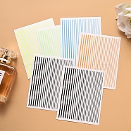 French Manicure Stickers, Self Adhesive, Wave French French Tips Nail Stickers for Nail Tips Decorations, Mixed Patterns, 101x78.5mm(MRMJ-R088-30-M)