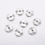 Antique Silver Disc Beads, Lead Free & Nickel Free & Cadmium Free, about 10mm in diameter, 1mm thick, hole: 2mm(X-LF9350Y-NF)
