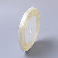 Single Face Satin Ribbon, Polyester Ribbon, Beige, 1/4 inch(6mm), about 25yards/roll(22.86m/roll), 10rolls/group, 250yards/group(228.6m/group)(RC6mmY002)