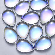 Glass Cabochons, AB Color Plated, Teardrop, Clear AB, 18x13x7mm(GLAA-S190-012A-A01)
