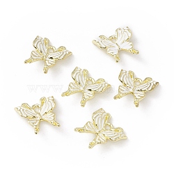 Alloy Enamel Pendants, Golden, Butterfly, White, 20x19x4mm, Hole: 2.5mm(FIND-E026-06G-03)
