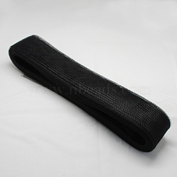Mesh Ribbon, Plastic Net Thread Cord, Black, 50mm, 22yards/bundle(PNT-Q008-50mm-11)