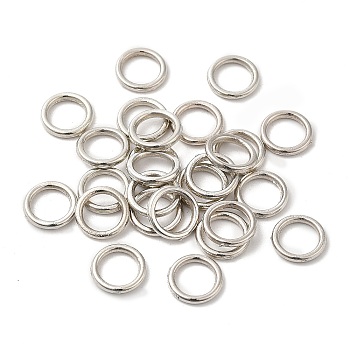 Alloy Jump Rings, Round Ring, Platinum, 8x1.2mm, 16 Gauge, Inner Diameter: 5.5mm