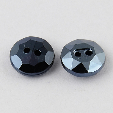 2-Hole Taiwan Acrylic Rhinestone Flat Round Buttons(BUTT-F015-11.5mm-18)-2