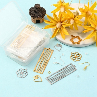 Kit de fabrication de boucles d'oreilles en filigrane bricolage(DIY-YW0006-25)-6