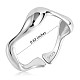 Rhodium Plated 925 Sterling Silver Wave Open Cuff Ring for Women(JR862A)-3