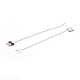 Long Chain with Enamel Butterfly Dangle Stud Earrings(EJEW-A067-02P)-5