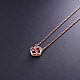 SHEGRACE Flower Glamourous Real Rose Gold Plated 925 Sterling Silver Pendant Necklaces(JN450A)-2