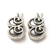 Tibetan Style Alloy Beads, Cadmium Free & Lead Free, Eye Shape, Antique Silver, 10.5x6x4mm, Hole: 1.8mm, about 1099Pcs/1000G(PALLOY-M217-05AS)