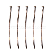 Iron Flat Head Pins, Cadmium Free & Nickel Free & Lead Free, Red Copper Color, Size: about 4.0cm long, 0.75~0.8mm thick, head: 2mm, about 260pcs/50g(X-HPR4.0cm-NF)