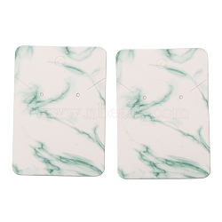 Paper Earring Display Cards, Rectangle with Marble Pattern, Light Sea Green, 7.2x5.1x0.04cm, 100pcs/bag(CDIS-I002-B08)