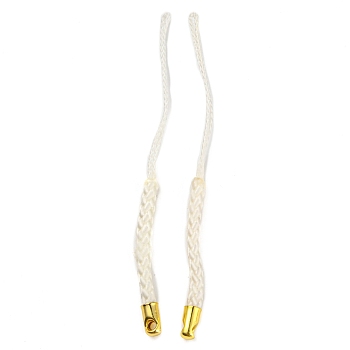 Polyester Cord Mobile Straps, with Golden Plated Iron Findings, WhiteSmoke, 7.6~8.1cm