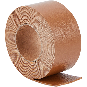 2M PVC Double Face Imitation Leather Ribbons, for Clothes, Bag Making, Chocolate, 37.5mm, about 2.19 Yards(2m)/Roll