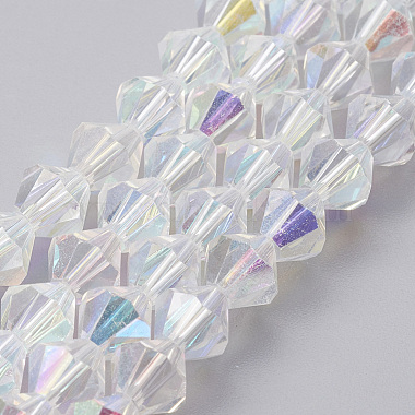 6mm Clear Diamond Glass Beads