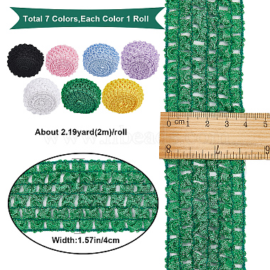 7 связок 7 цветов эластичной ленты-повязки на голову крючком(WCOR-GF0001-01)-2