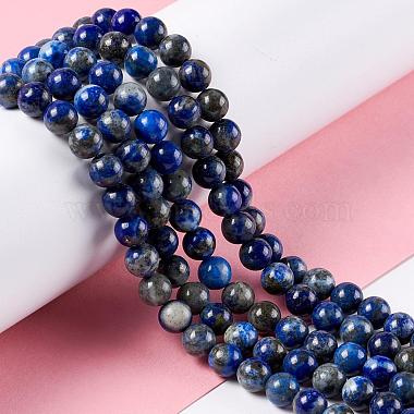 Lapis lazuli naturelles perles rondes brins(G-I181-09-6mm)-4