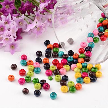 Lead Free Round Natural Wood Beads(X-WOOD-S612-M-LF)-2